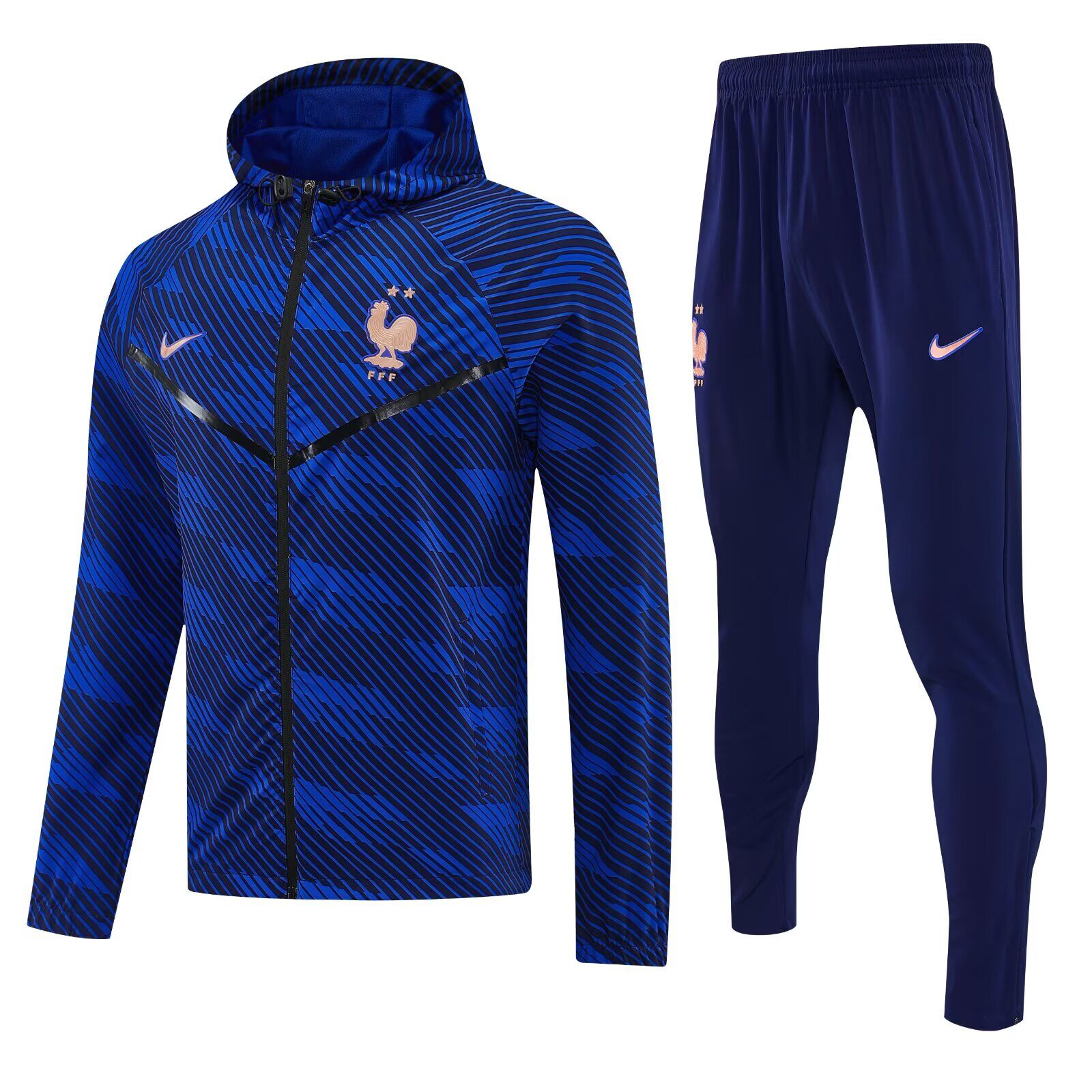 AAA Quality France 26/27 Hoodie Windcoat Tracksuit - Blue